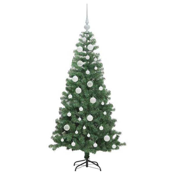 Árbol de Navidad con 150 LED con soporte Verde 120 cm PVC M 4