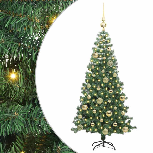 Árbol de Navidad con 150 LED con soporte Verde 120 cm PVC M 2