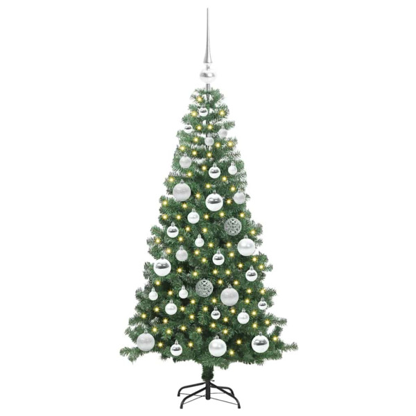 Árbol de Navidad con 150 LED con soporte Verde 120 cm PVC M 3