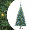 Árbol de Navidad con 150 LED con soporte Verde 120 cm PVC 2