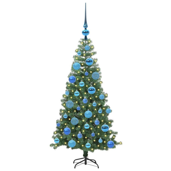 Árbol de Navidad con 150 LED con soporte Verde 120 cm PVC M 3