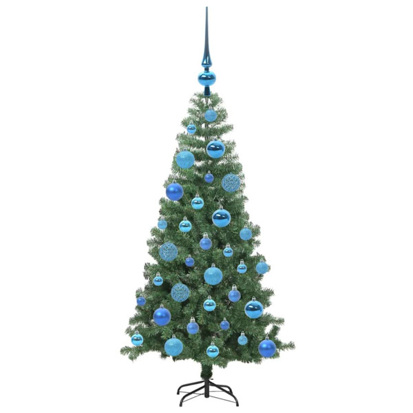 Árbol de Navidad con 150 LED con soporte Verde 120 cm PVC M 4