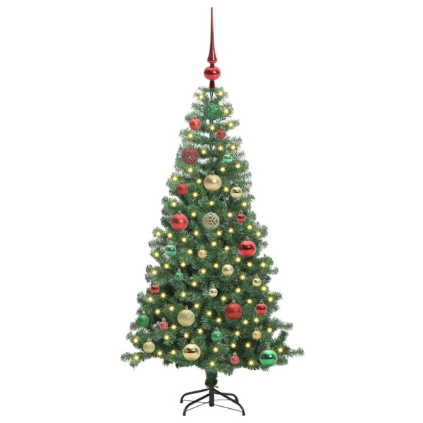 Árbol de Navidad con 150 LED con soporte Verde 120 cm PVC M 3