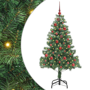 Árbol de Navidad con 150 LED con soporte Verde 150 cm PVC H