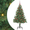 Árbol de Navidad con 150 LED con soporte Verde 150 cm PVC 2