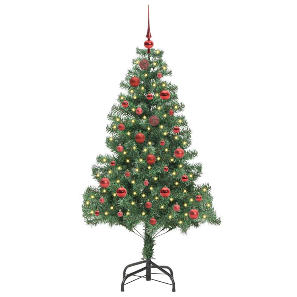 Árbol de Navidad con 150 LED con soporte Verde 150 cm PVC M 3