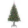 Árbol de Navidad con 150 LED con soporte Verde 150 cm PVC 4