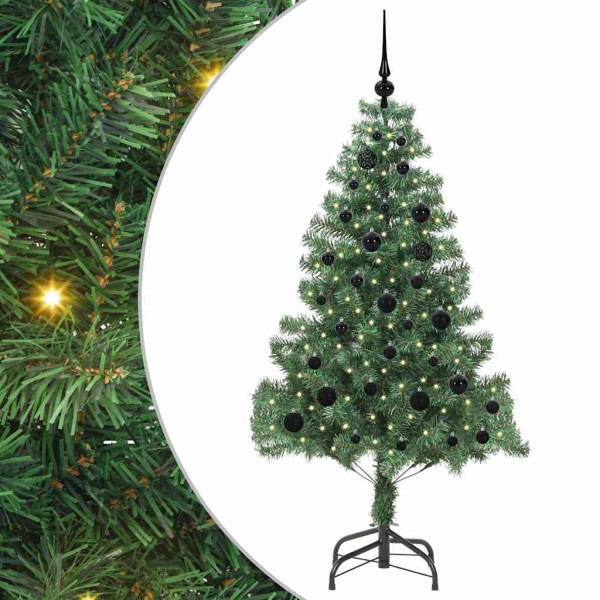 Árbol de Navidad con 150 LED con soporte Verde 150 cm PVC M 2