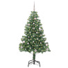 Árbol de Navidad con 150 LED con soporte Verde 150 cm PVC 2