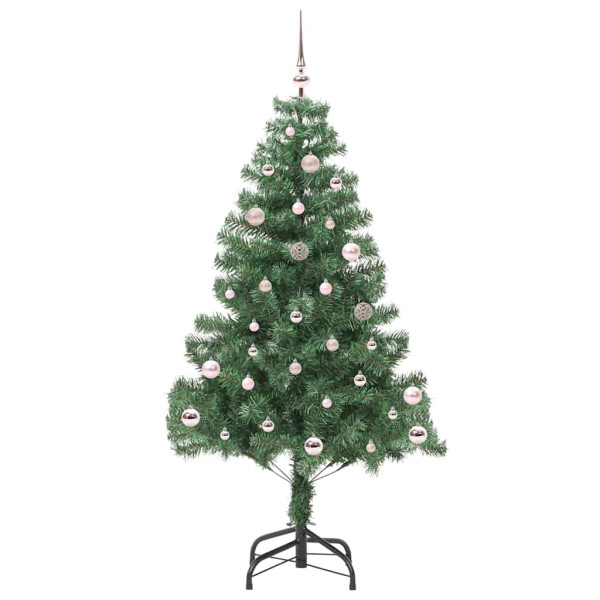 Árbol de Navidad con 150 LED con soporte Verde 150 cm PVC M 3