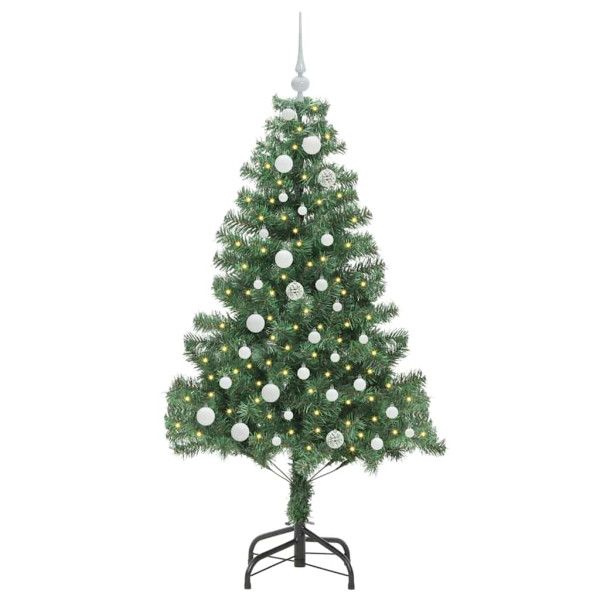 Árbol de Navidad con 150 LED con soporte Verde 150 cm PVC M 3