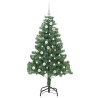 Árbol de Navidad con 150 LED con soporte Verde 150 cm PVC 4