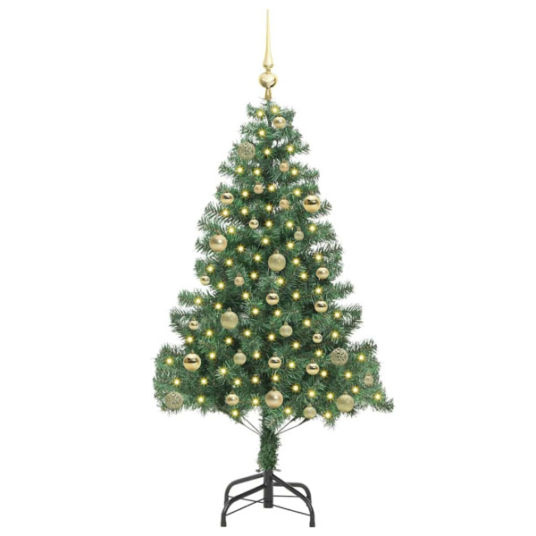 Árbol de Navidad con 150 LED con soporte Verde 150 cm PVC M 3