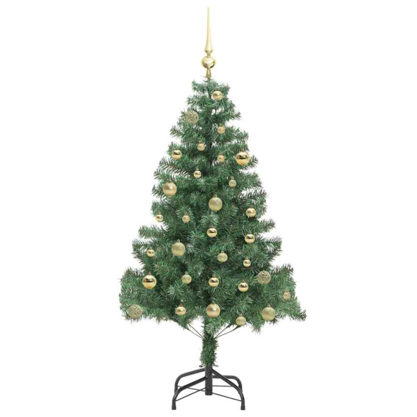 Árbol de Navidad con 150 LED con soporte Verde 150 cm PVC M 4