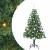 Árbol de Navidad con 150 LED con soporte Verde 150 cm PVC 2