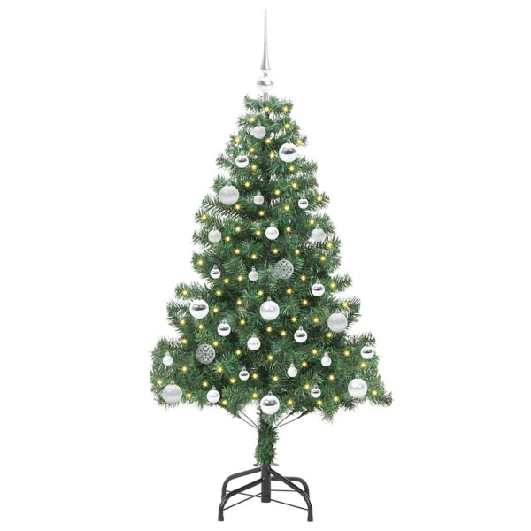 Árbol de Navidad con 150 LED con soporte Verde 150 cm PVC M 3