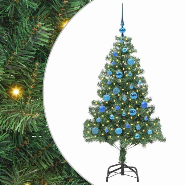 Árbol de Navidad con 150 LED con soporte Verde 150 cm PVC M 2