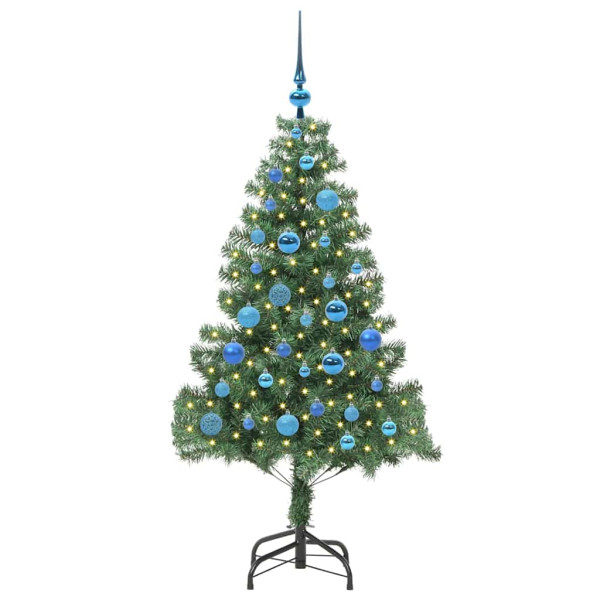 Árbol de Navidad con 150 LED con soporte Verde 150 cm PVC M 3
