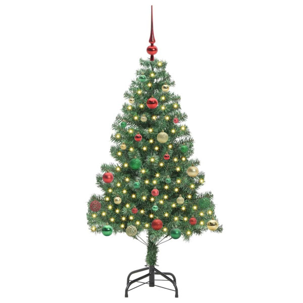 Árbol de Navidad con 150 LED con soporte Verde 150 cm PVC M 3