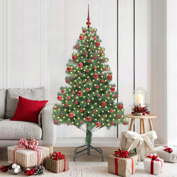 Árbol de Navidad con 300 LED con soporte Verde 180 cm PVC D