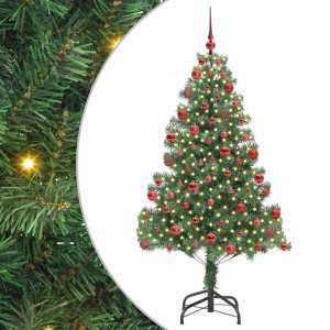 Árbol de Navidad con 300 LED con soporte Verde 180 cm PVC H