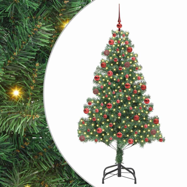 Árbol de Navidad con 300 LED con soporte Verde 180 cm PVC M 2
