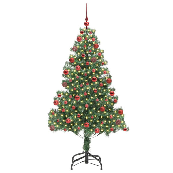 Árbol de Navidad con 300 LED con soporte Verde 180 cm PVC M 3