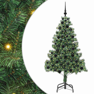 Árbol de Navidad con 300 LED con soporte Verde 180 cm PVC H