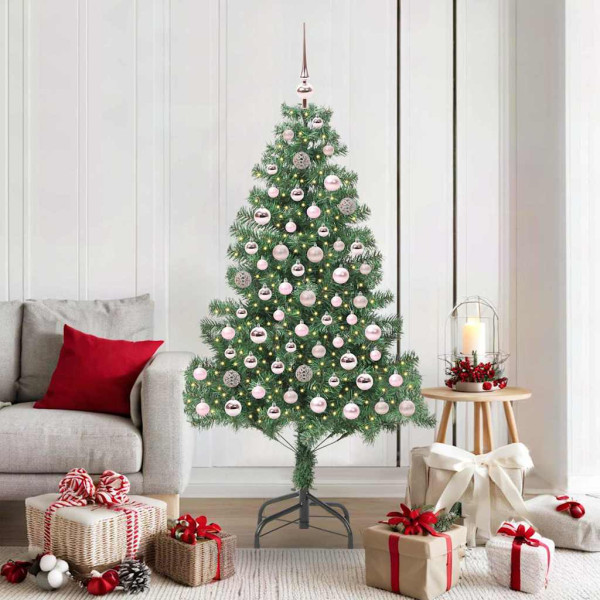 Árbol de Navidad con 300 LED con soporte Verde 180 cm PVC D