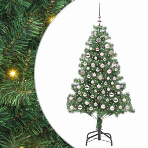 Árbol de Navidad con 300 LED con soporte Verde 180 cm PVC H