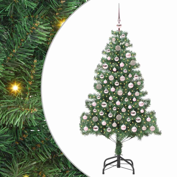 Árbol de Navidad con 300 LED con soporte Verde 180 cm PVC M 2