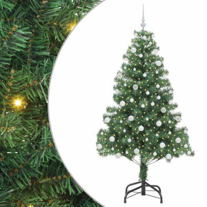 Árbol de Navidad con 300 LED con soporte Verde 180 cm PVC H