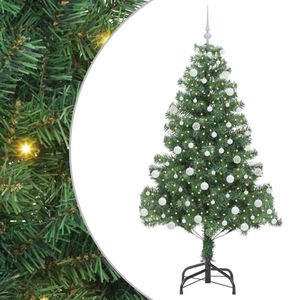 Árbol de Navidad con 300 LED con soporte Verde 180 cm PVC M 2