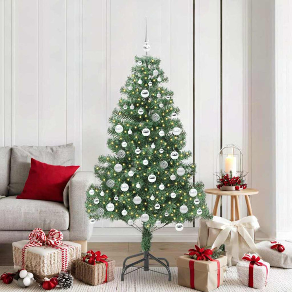 Árbol de Navidad con 300 LED con soporte Verde 180 cm PVC D