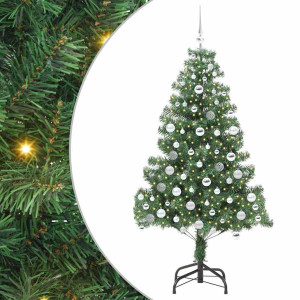 Árbol de Navidad con 300 LED con soporte Verde 180 cm PVC H
