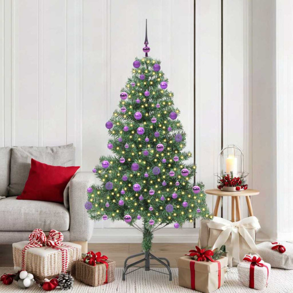 Árbol de Navidad con 300 LED con soporte Verde 180 cm PVC D