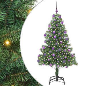Árbol de Navidad con 300 LED con soporte Verde 180 cm PVC H