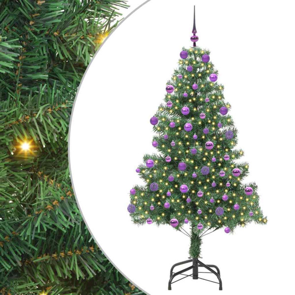 Árbol de Navidad con 300 LED con soporte Verde 180 cm PVC M 2