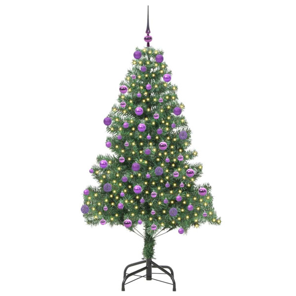 Árbol de Navidad con 300 LED con soporte Verde 180 cm PVC M 3