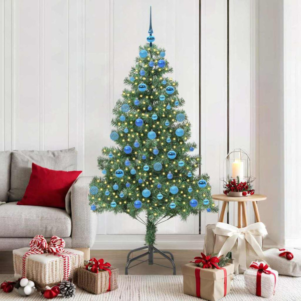 Árbol de Navidad con 300 LED con soporte Verde 180 cm PVC D