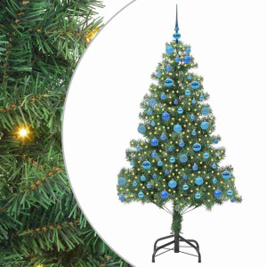 Árbol de Navidad con 300 LED con soporte Verde 180 cm PVC H