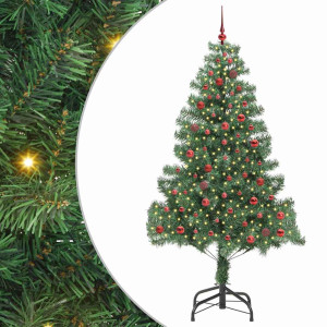 Árbol de Navidad con 300 LED con soporte Verde 210 cm PVC H