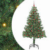 Árbol de Navidad con 300 LED con soporte Verde 210 cm PVC 2