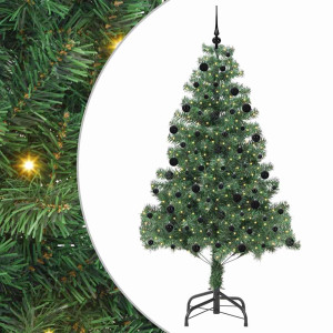 Árbol de Navidad con 300 LED con soporte Verde 210 cm PVC H