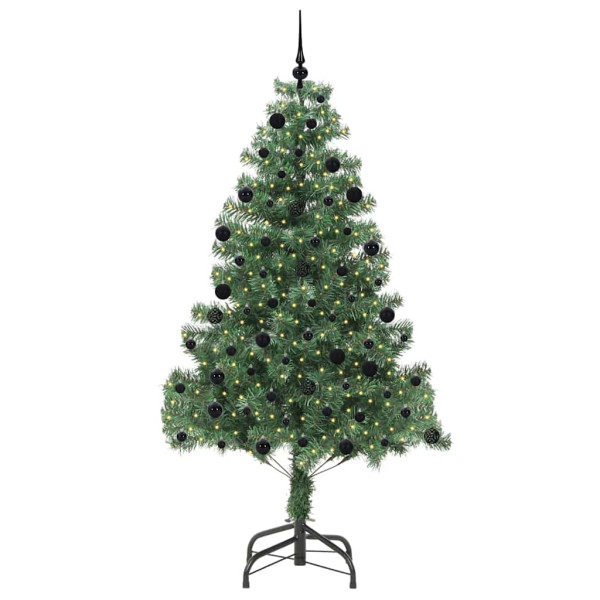 Árbol de Navidad con 300 LED con soporte Verde 210 cm PVC M 3
