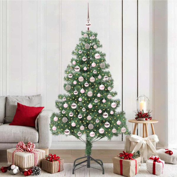 Árbol de Navidad con 300 LED con soporte Verde 210 cm PVC D