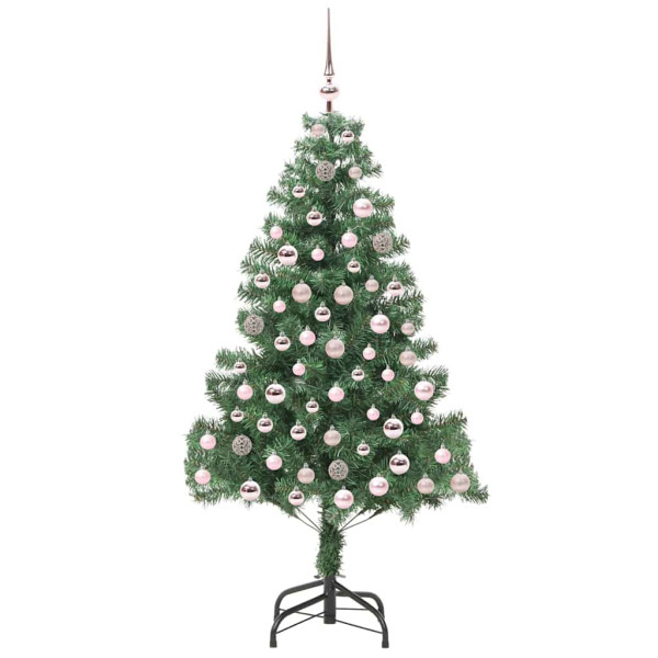 Árbol de Navidad con 300 LED con soporte Verde 210 cm PVC M 4