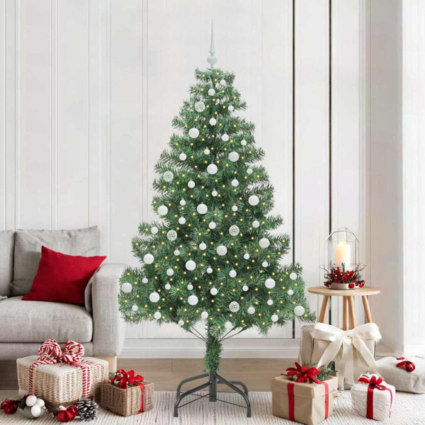 Árbol de Navidad con 300 LED con soporte Verde 210 cm PVC D