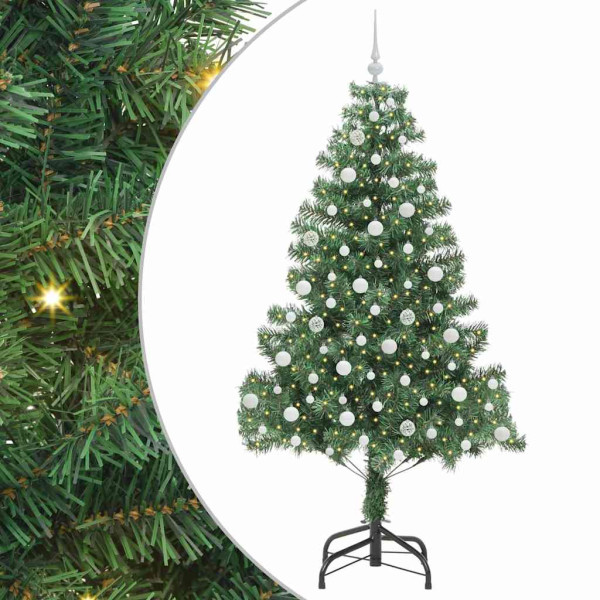 Árbol de Navidad con 300 LED con soporte Verde 210 cm PVC M 2