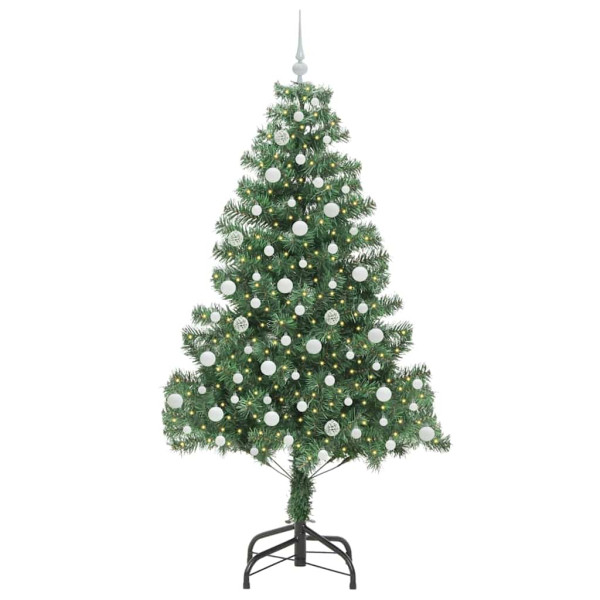 Árbol de Navidad con 300 LED con soporte Verde 210 cm PVC M 3